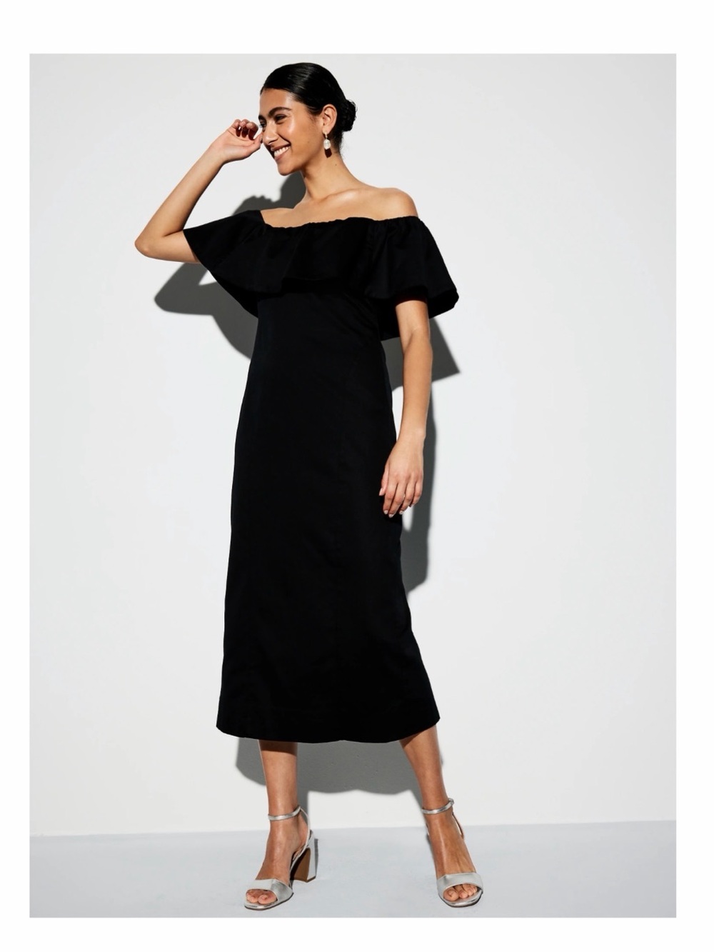 The Occasion by Old Navy Ruffle Midi Dress Off-Shoulder with Ruffle Size XXL NWT